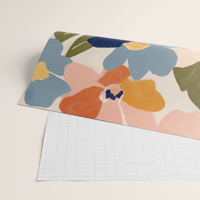 Soft Abstract Floral Garden II Wrapping Paper Gallery Image 2
