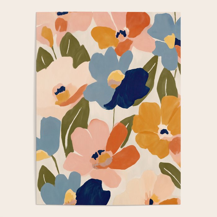 Soft Abstract Floral Garden II Poster Gallery Image 1