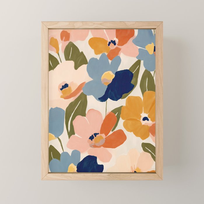 Soft Abstract Floral Garden II Mini Art Print Gallery Image 1