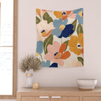 Soft Abstract Floral Garden II Wall Tapestry Gallery Image 2