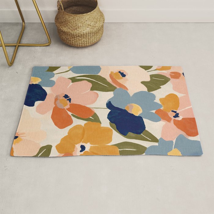 Soft Abstract Floral Garden II Rug Gallery Image 1