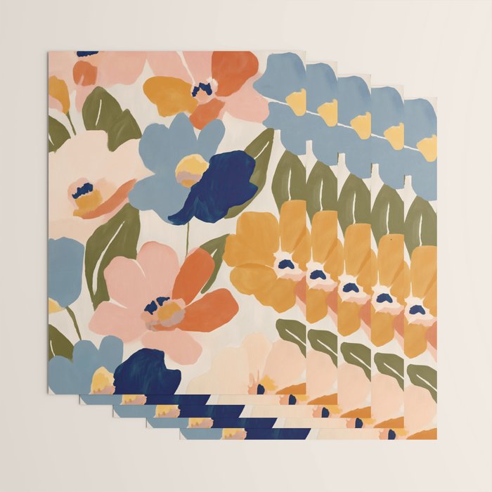 Soft Abstract Floral Garden II Wrapping Paper Gallery Image 3