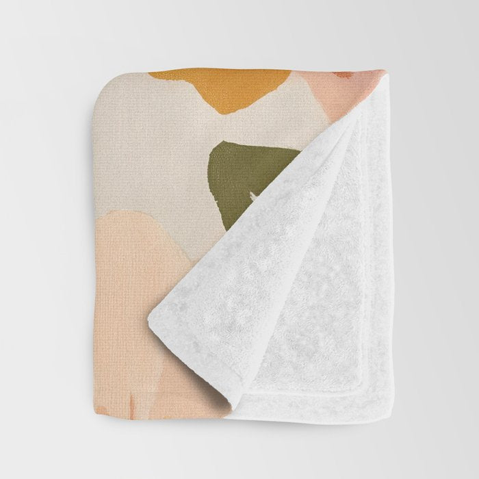 Soft Abstract Floral Garden II Throw Blanket Gallery Image 3