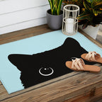 Black cat I Outdoor Rug Gallery Image 2