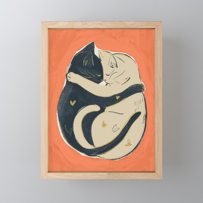 Cats In Love 5 Mini Art Print Gallery Image 1