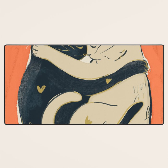 Cats In Love 5 Desk Mat Gallery Image 3