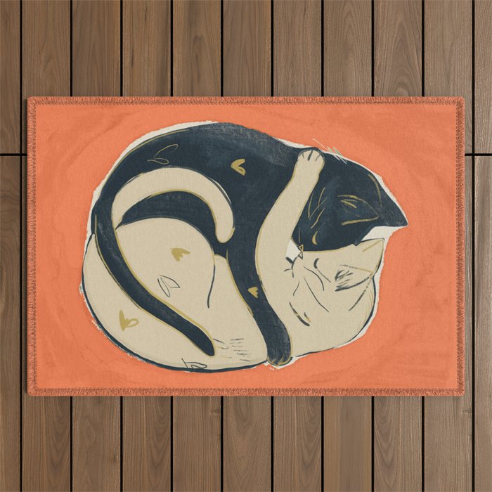 Cats In Love 5 Outdoor Rug Gallery Image 1