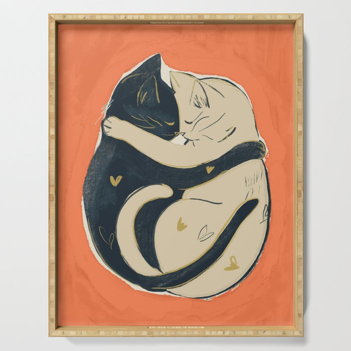 Cats In Love 5 Serving Tray Gallery Image 1
