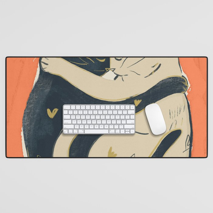 Cats In Love 5 Desk Mat Gallery Image 1