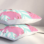 Alligator Collection - Pink & Turquoise Palette Pillow Sham Gallery Image 3