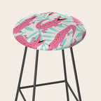 Alligator Collection - Pink & Turquoise Palette Stool Gallery Image 2