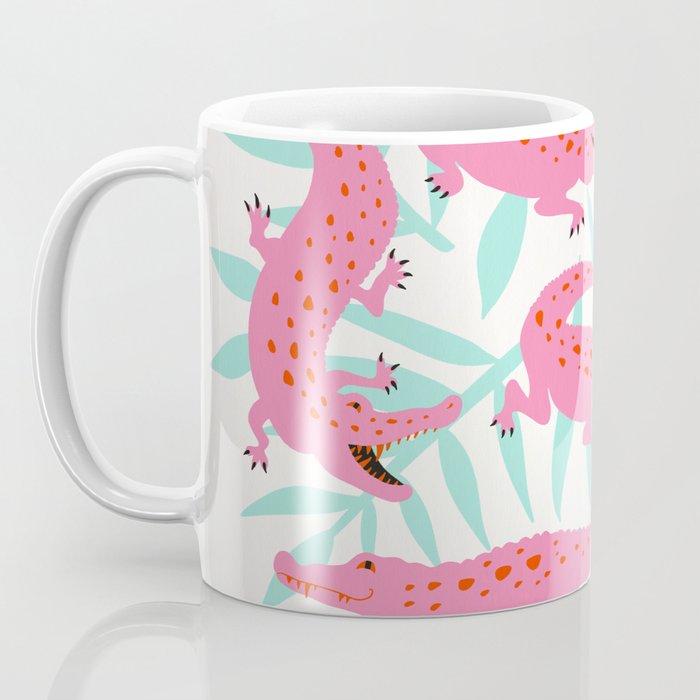 Alligator Collection - Pink & Turquoise Palette Coffee Mug Gallery Image 3