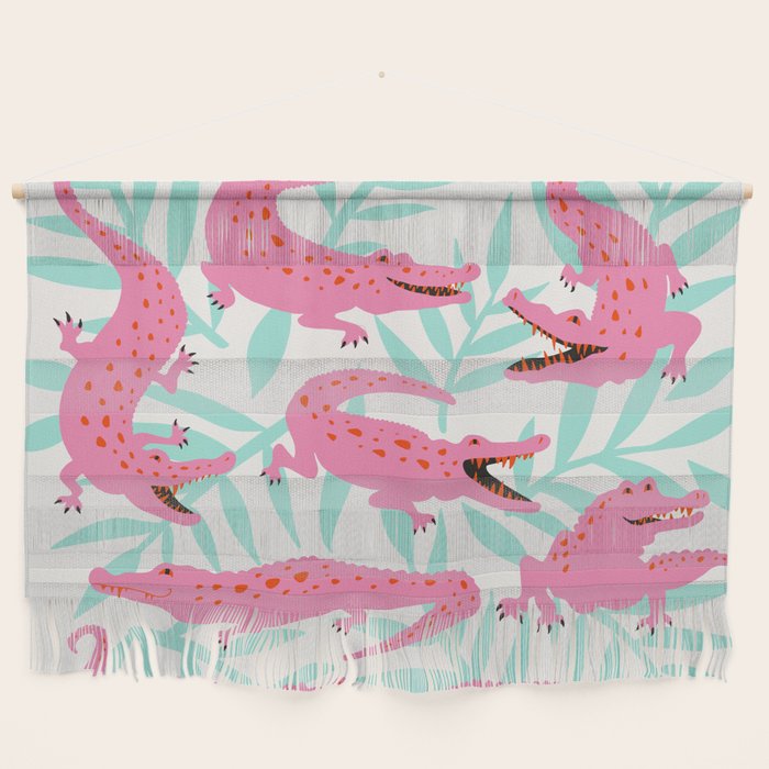 Alligator Collection - Pink & Turquoise Palette Wall Hanging Gallery Image 1