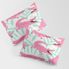 Alligator Collection - Pink & Turquoise Palette Pillow Sham Gallery Image 3