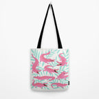 Alligator Collection - Pink & Turquoise Palette Tote Bag Gallery Image 2
