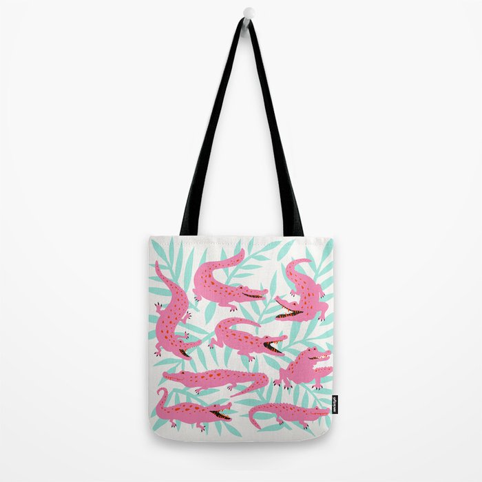 Alligator Collection - Pink & Turquoise Palette Tote Bag Gallery Image 2