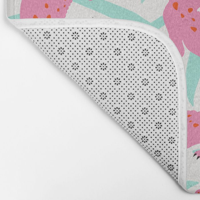 Alligator Collection - Pink & Turquoise Palette Bath Mat Gallery Image 2