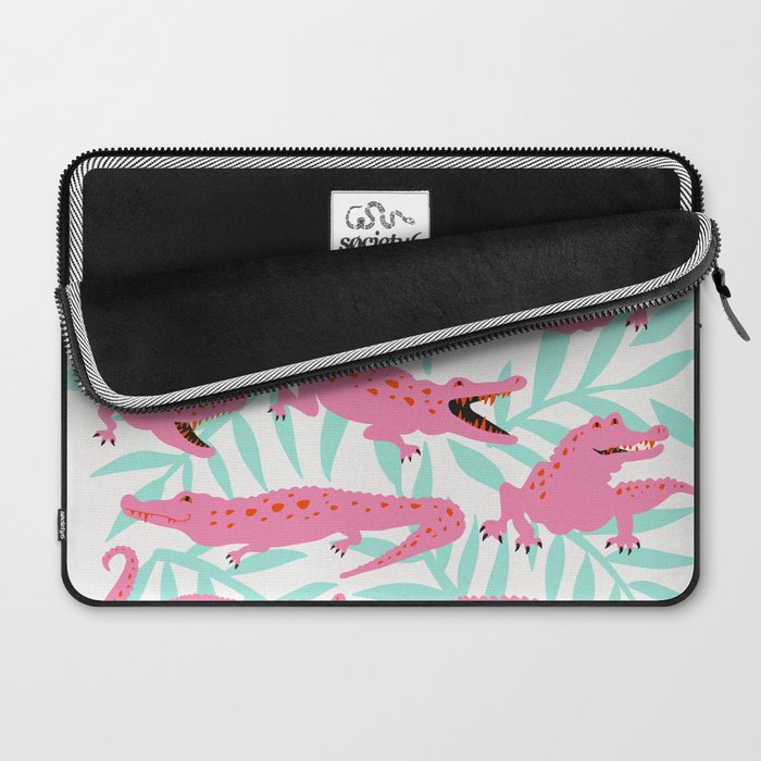 Alligator Collection - Pink & Turquoise Palette Laptop Sleeve Gallery Image 2