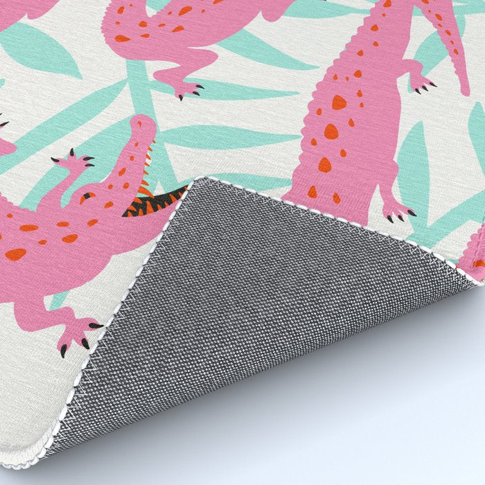 Alligator Collection - Pink & Turquoise Palette Rug Gallery Image 4