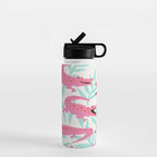 Alligator Collection - Pink & Turquoise Palette Water Bottle Gallery Image 1