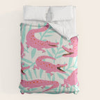 Alligator Collection - Pink & Turquoise Palette Comforter Gallery Image 6