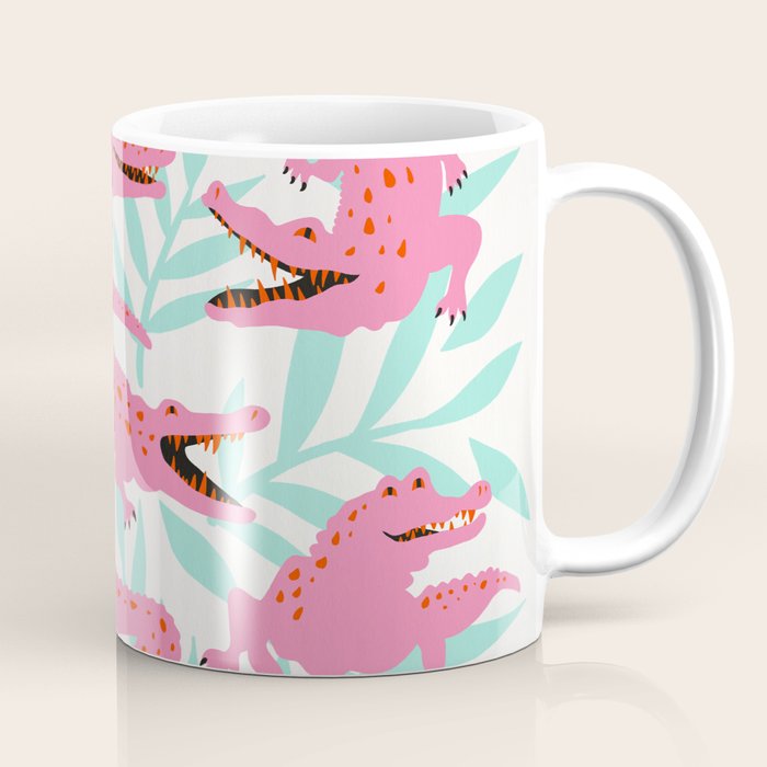 Alligator Collection - Pink & Turquoise Palette Coffee Mug Gallery Image 1