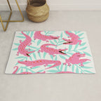 Alligator Collection - Pink & Turquoise Palette Rug Gallery Image 1