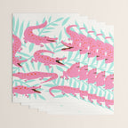 Alligator Collection - Pink & Turquoise Palette Wrapping Paper Gallery Image 3