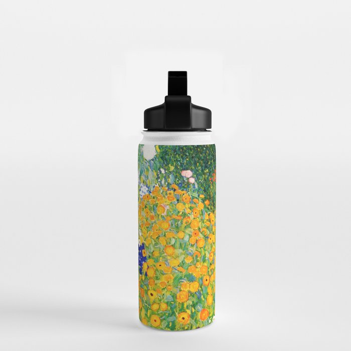 Gustav Klimt "Flower garden" Water Bottle Gallery Image 2