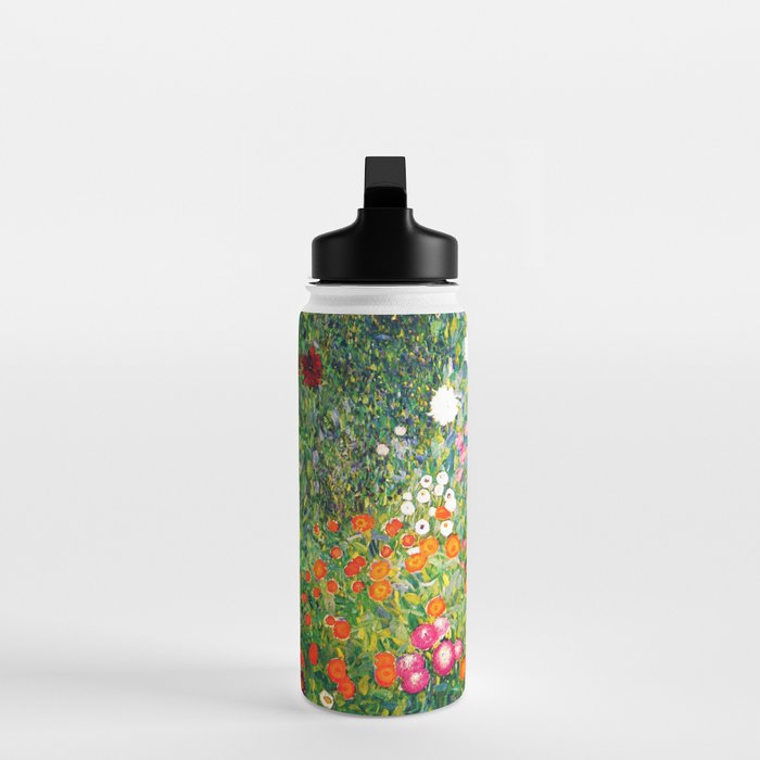 Gustav Klimt "Flower garden" Water Bottle Gallery Image 3
