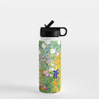 Gustav Klimt "Flower garden" Water Bottle Gallery Image 1
