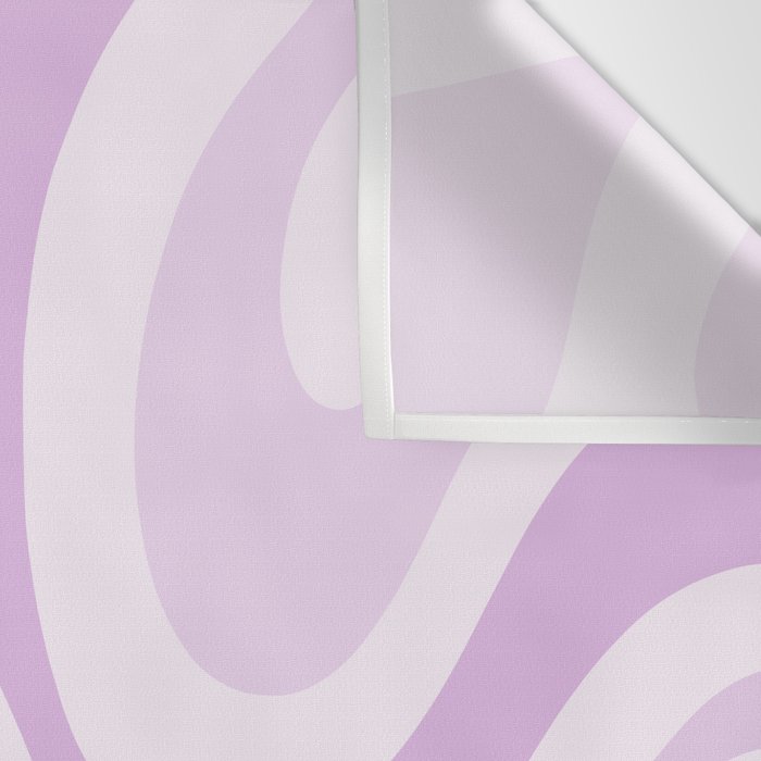 Modern Retro Liquid Swirl Abstract in Light Lilac Wall Tapestry Gallery Image 3