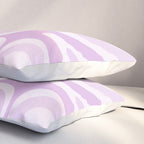 Modern Retro Liquid Swirl Abstract in Light Lilac Pillow Sham Gallery Image 3