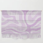 Modern Retro Liquid Swirl Abstract in Light Lilac Wall Hanging Gallery Image 1