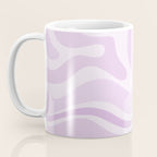 Modern Retro Liquid Swirl Abstract in Light Lilac Coffee Mug Gallery Image 3