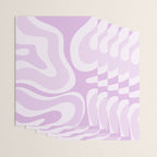 Modern Retro Liquid Swirl Abstract in Light Lilac Wrapping Paper Gallery Image 3