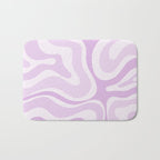 Modern Retro Liquid Swirl Abstract in Light Lilac Bath Mat Gallery Image 1