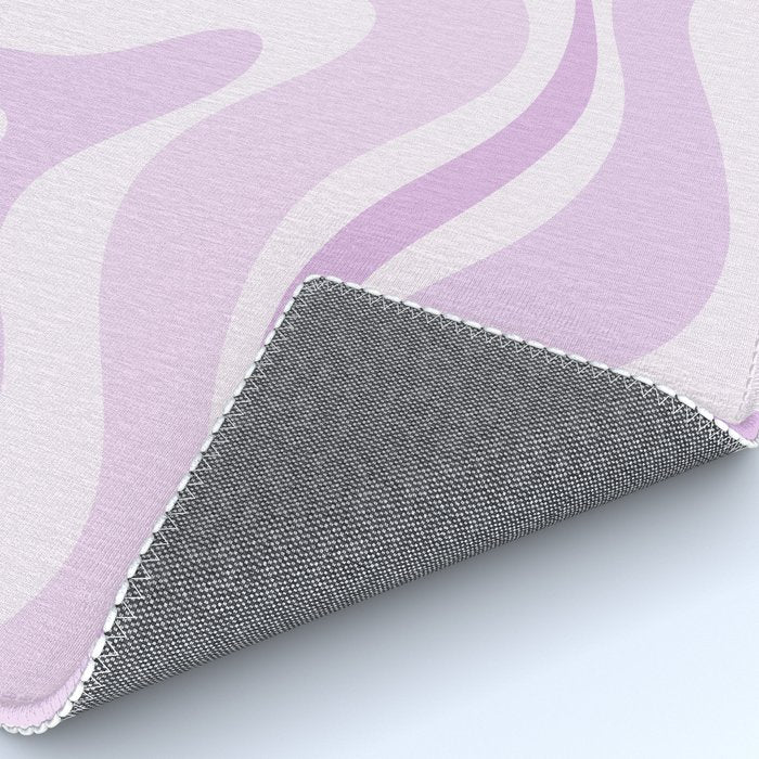 Modern Retro Liquid Swirl Abstract in Light Lilac Rug Gallery Image 4