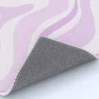 Modern Retro Liquid Swirl Abstract in Light Lilac Rug Gallery Image 4