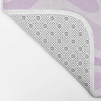 Modern Retro Liquid Swirl Abstract in Light Lilac Bath Mat Gallery Image 2