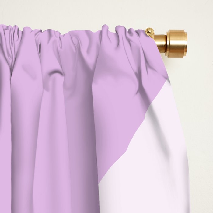 Modern Retro Liquid Swirl Abstract in Light Lilac Window Curtain Gallery Image 2