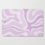 Modern Retro Liquid Swirl Abstract in Light Lilac Cutting Board Gallery Image 1