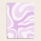 Modern Retro Liquid Swirl Abstract in Light Lilac Notebook Gallery Image 4
