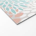 Floral Prints, Soft, Peach and Teal, Modern Print Art Welcome Mat Gallery Image 2