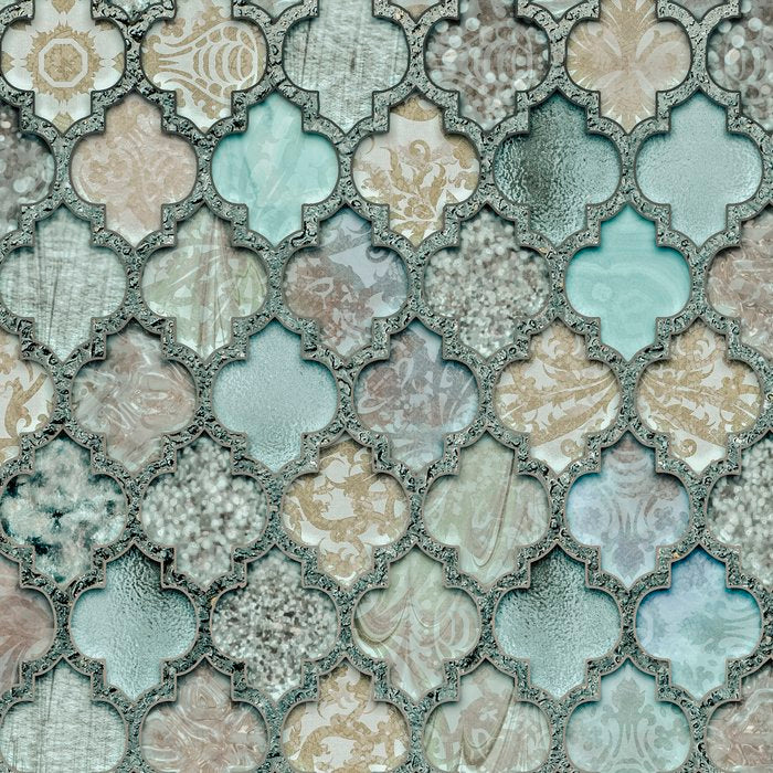 Old Moroccan Tiles Pattern Teal Beige Distressed Style Coffee Mug Gallery Image 2