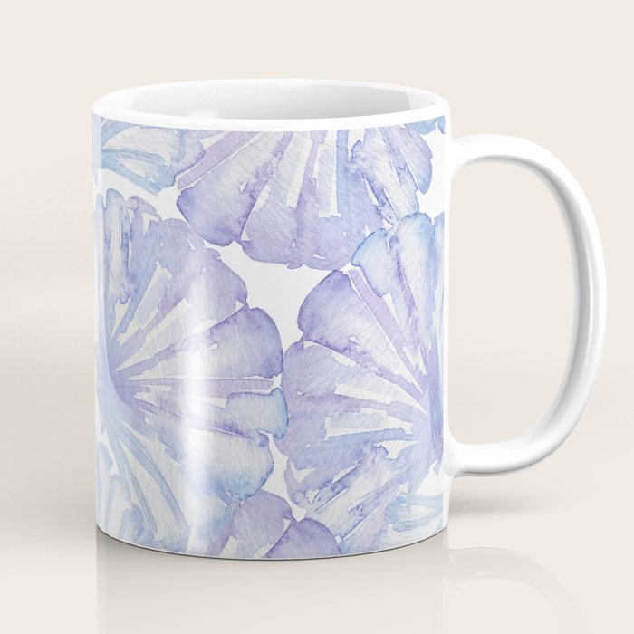 Shell Ya Later - Purple Seashell Pattern Coffee Mug Gallery Image 1