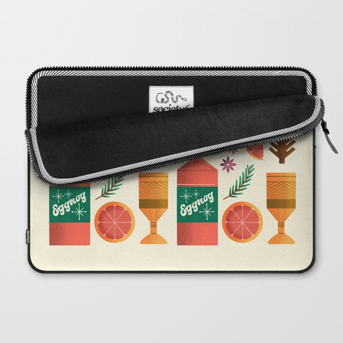 Egg Nog and Holiday Aromatic Foods Still Life Laptop Sleeve Gallery Image 2