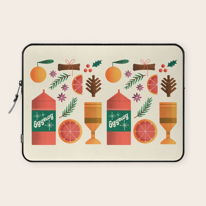 Egg Nog and Holiday Aromatic Foods Still Life Laptop Sleeve Gallery Image 1