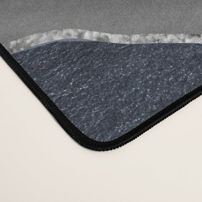 Navy Blue Black Marble Agate Silver Glitter Glam #1 (Faux Glitter) #decor #art #society6 Desk Mat Gallery Image 4