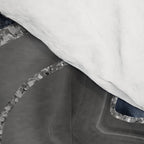 Navy Blue Black Marble Agate Silver Glitter Glam #1 (Faux Glitter) #decor #art #society6 Comforter Gallery Image 4